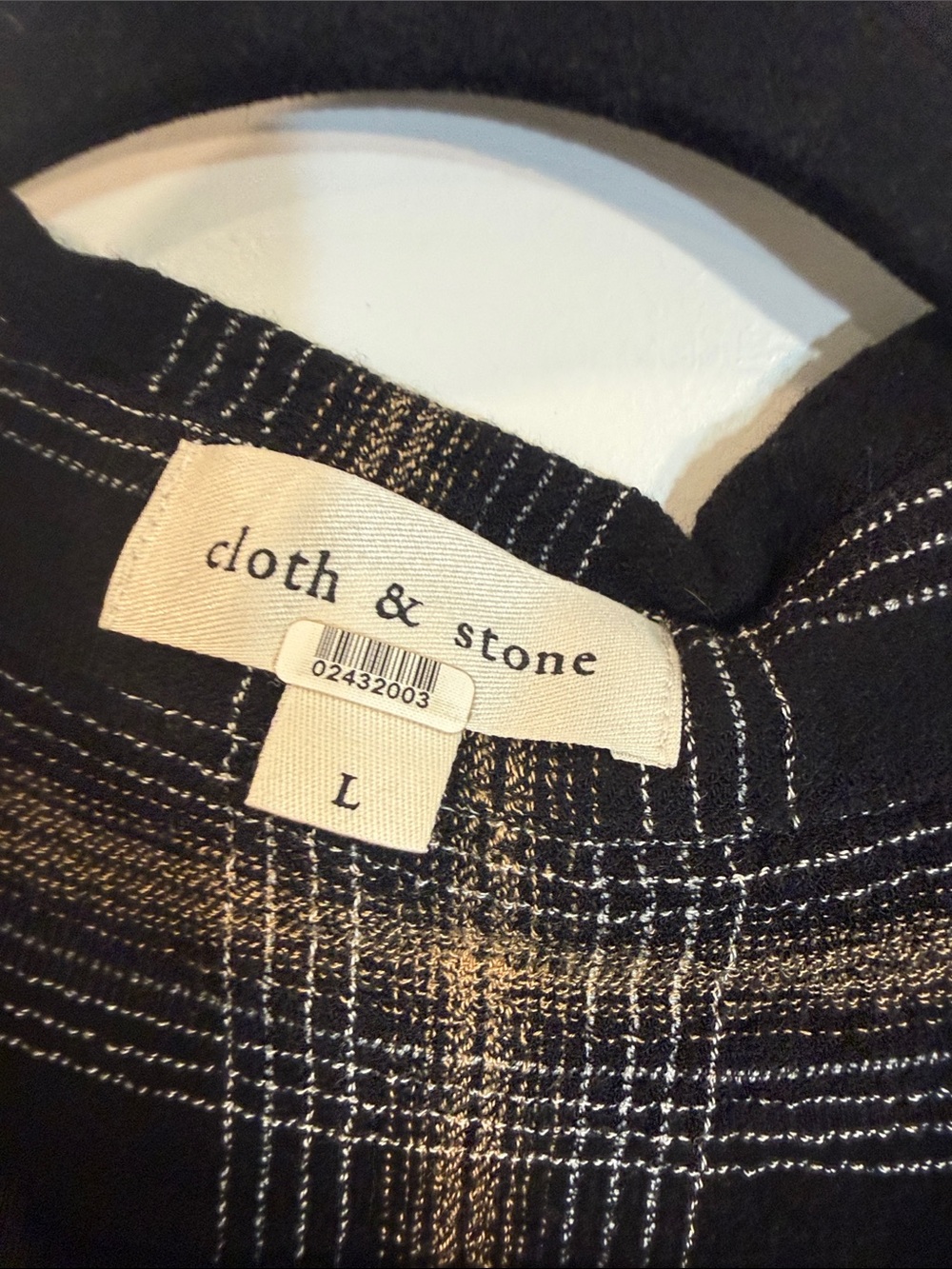 Cloth & Stone Long Sleeve Duster in Maple Wood Plaid no belt size large - Picture 4 of 6